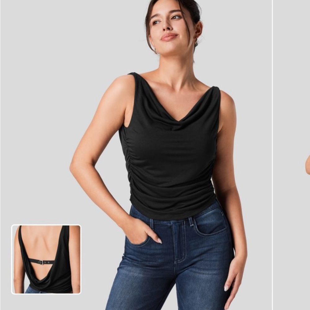 Elegant Black Sleeveless Top